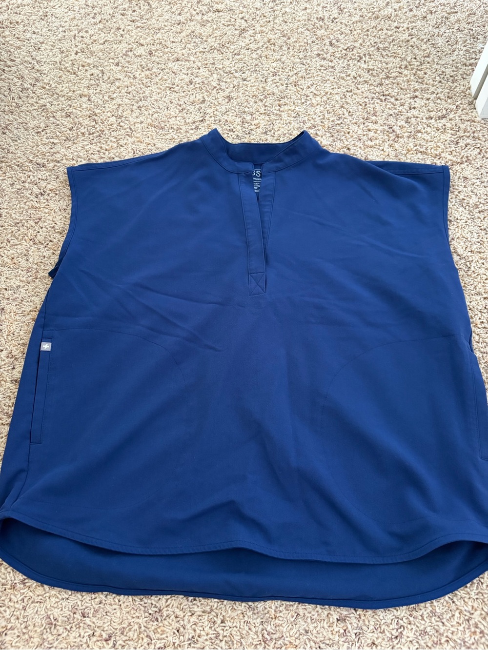 Figs Rafaela oversized scrub top, sapphire, large